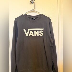 Vans Black Crewneck Sweatshirt with White Logo